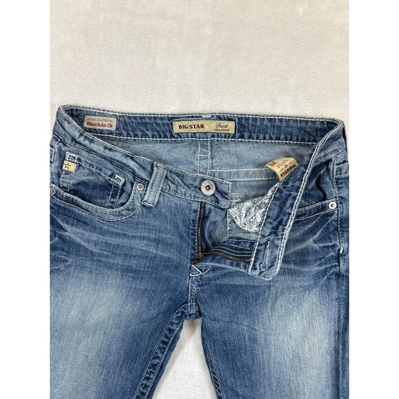 Big Star Liv Jeans Womens‎ 29L Blue Denim Bootcut Medium Wash Stretch - Picture 3 of 10